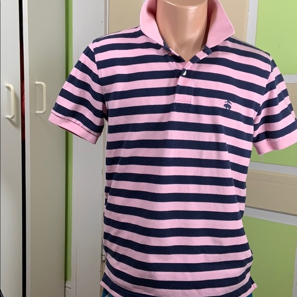 NWT 346 BROOKS BROTHERS Men/'s 100/% Cotton Short Sleeve 3 bottom Polo Rugby Shirt